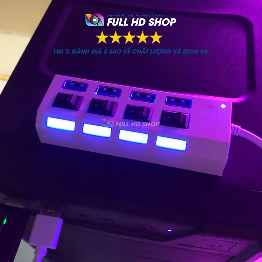 Bộ chia cổng USB 3.0 - Hub chia cổng USB tốc độ cao 4 cổng có công tắc - Full HD Shop | BigBuy360 - bigbuy360.vn