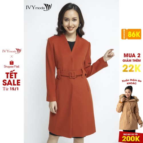 Áo khoác dạ dáng dài Nữ IVY moda MS 71M3868