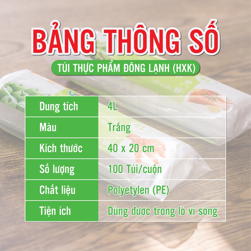 Túi đựng thực phẩm đông lạnh Vipaco