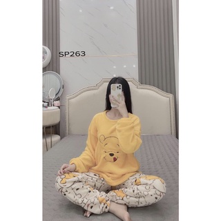 Bộ ngủ lông cao cấp - Hình gấu siêu đáng yêu