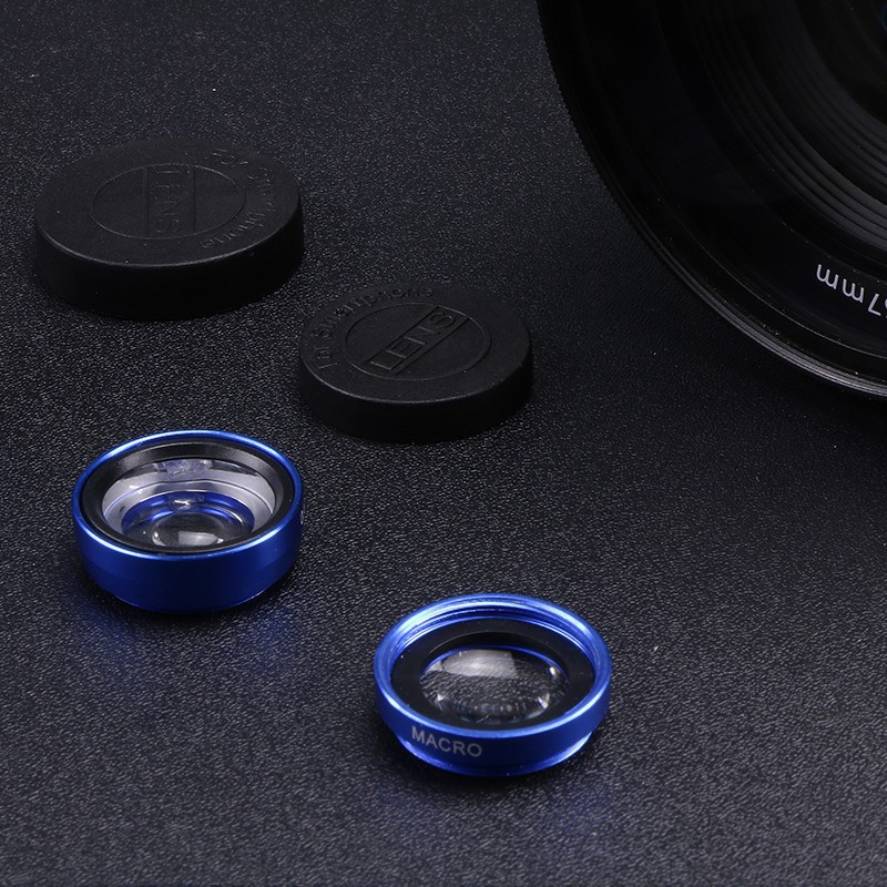 Ống Kính Fisheye Góc Rộng 3 Trong 1 Cho Iphone Samsung