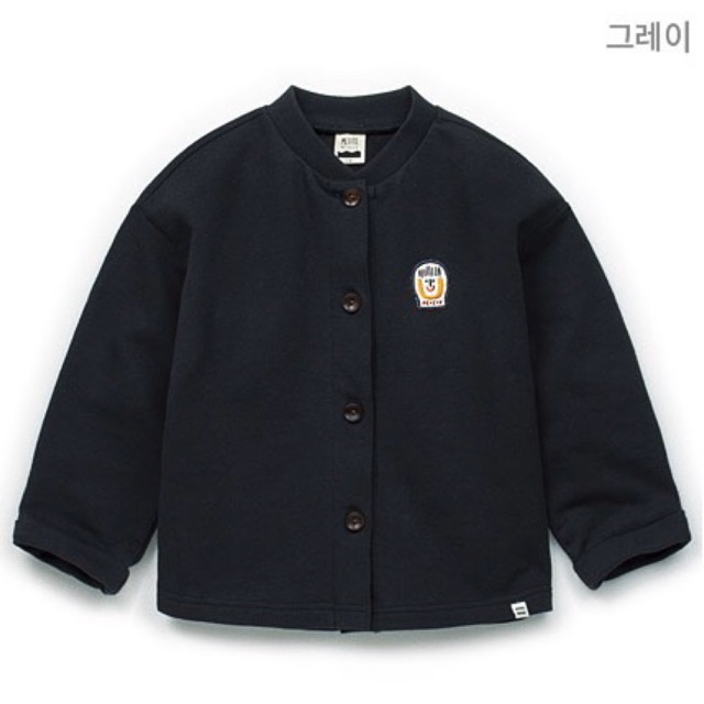 Sz(140,150) Áo khoác da cá Petite xuất Hàn xanh than
