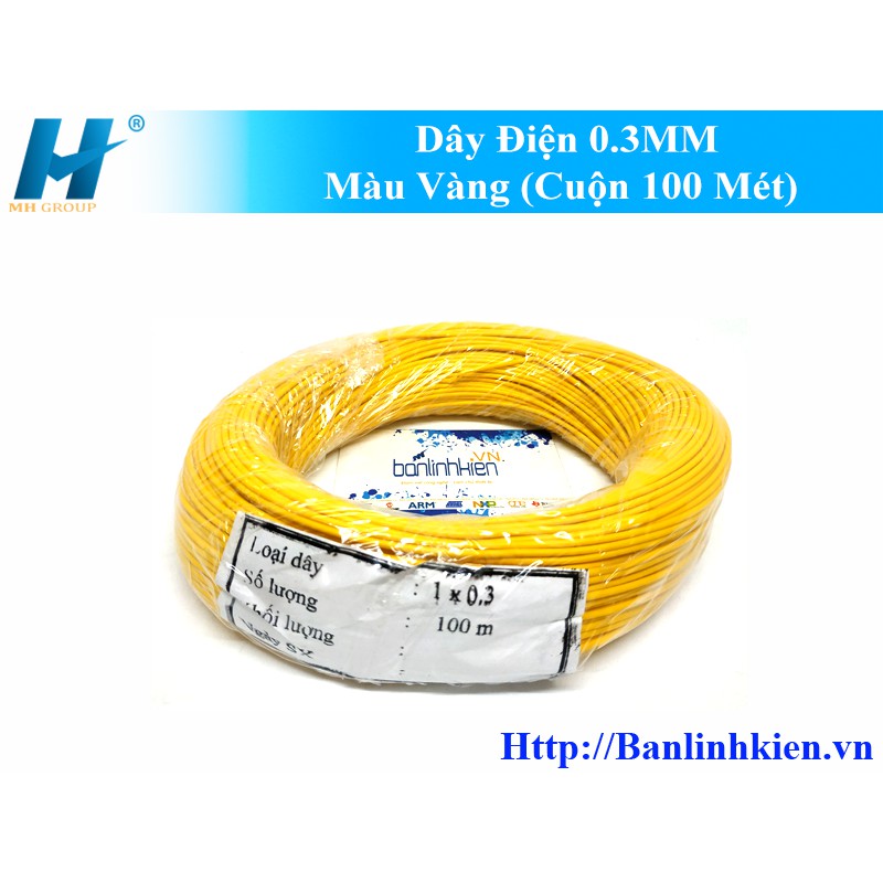 Dây Điện 0.3MM Cuộn 100 mết Đủ Màu Dùng nối mạch-câu mạch