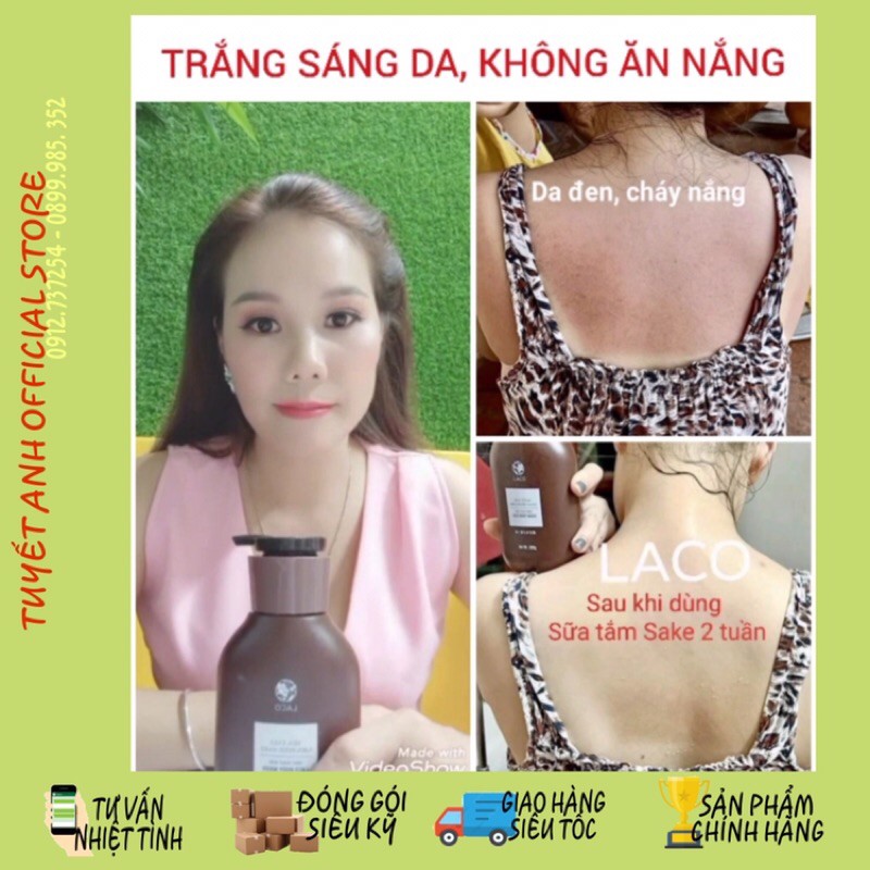 Sữa Tắm Dưỡng Trắng_Da_MEN RƯỢU SAKE_Trắng Mịn_Không Ăn Nắng_290gram | BigBuy360 - bigbuy360.vn