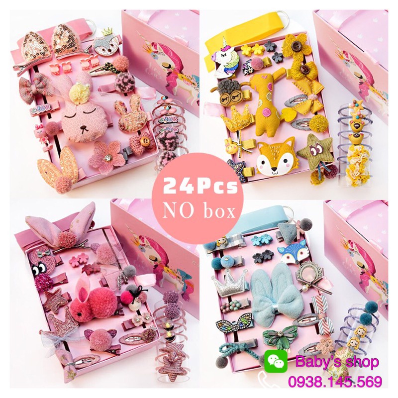 [TP.HCM] Set kẹp tóc 8-24 chi tiết cực kỳ dễ thương cho bé gái