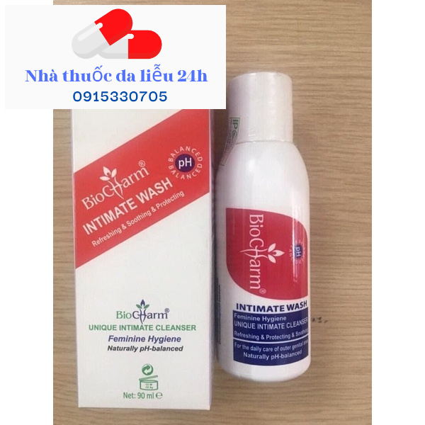 Nước rửa vệ sinh phụ nữ biocham intima wash 90ml - Nhà thuốc da liễu 24h