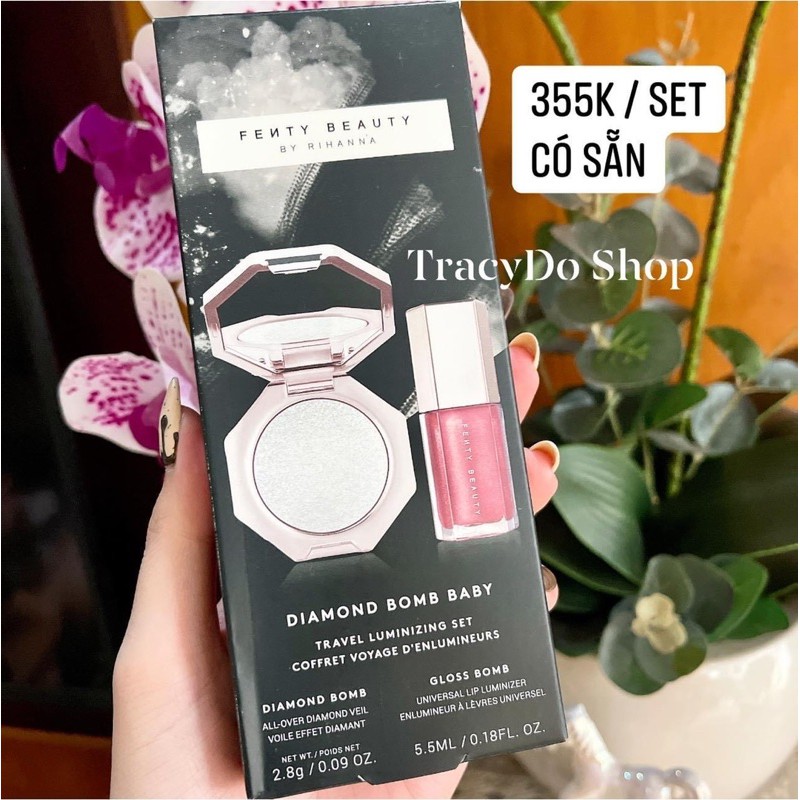 Set Highlight và Son bóng Fenty Beauty | BigBuy360 - bigbuy360.vn