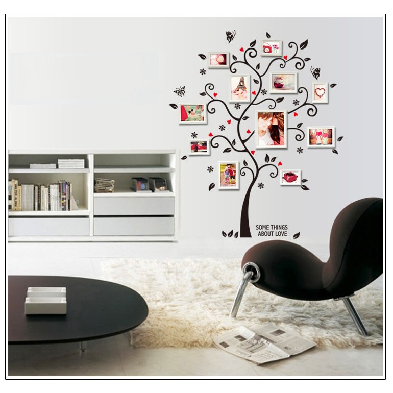 Decal dán tường Cây khung ảnh - treo ảnh 16 DCX061 AmyShop