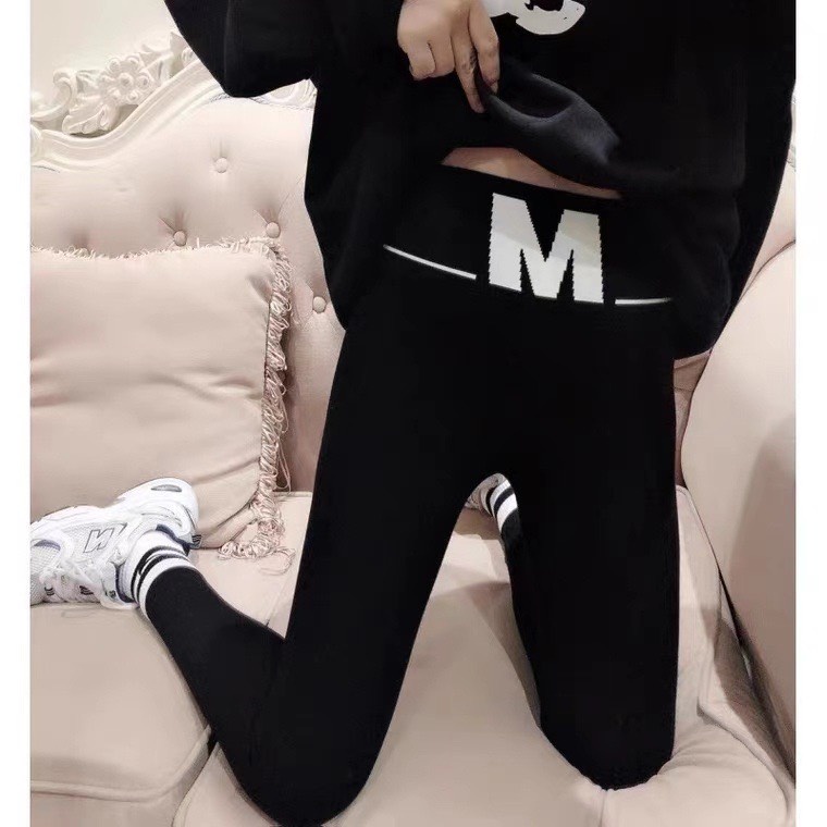 Quần Legging Nữ ❤️FREESHIP❤️ Quần legging len tăm cạp cao chữ M mã QA18
