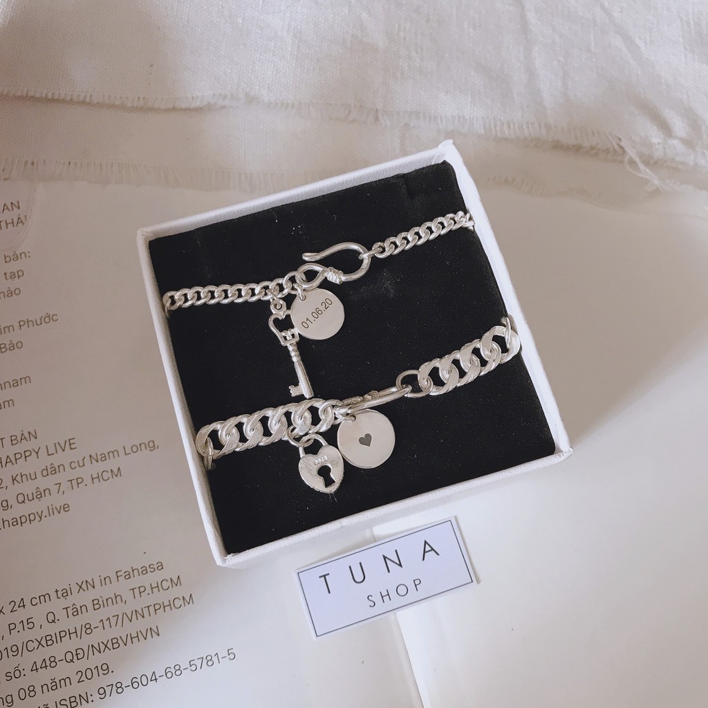 Vòng tay đôi THIẾT KẾ [𝑲𝒉𝒂̆́𝒄 𝒕𝒉𝒆𝒐 𝒚𝒆̂𝒖 𝒄𝒂̂̀𝒖] Lắc đôi Bạc _ 𝑨̉𝒏𝒉 +𝑽𝒊𝒅𝒆𝒐 𝒕𝒉𝒂̣̂𝒕 __ Cam kết chuẩn Bạc_TUNASHOP