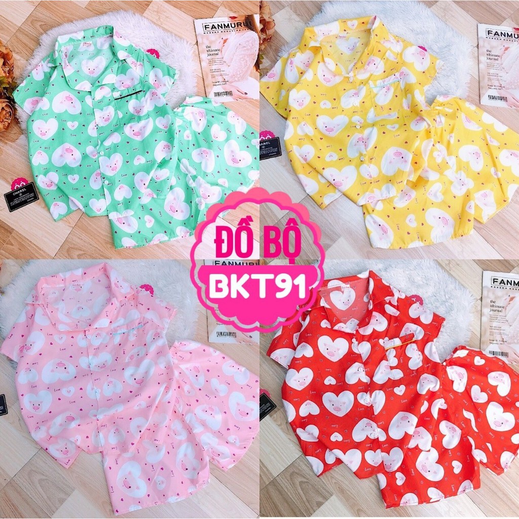 Đồ Bộ PIJAMA CON HEO Đi Biển Mặc Nhà Mặc Ngủ Dưới 55kg ! FREE SHIP | BigBuy360 - bigbuy360.vn