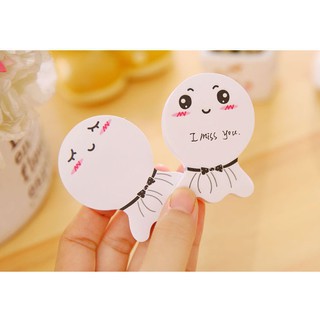 Giấy note dán hình búp bê cầu mưa kute