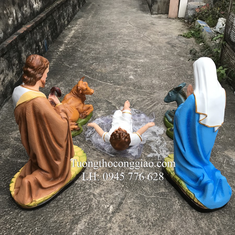 Bộ tượng Chúa Giáng Sinh 80cm 5 tượng