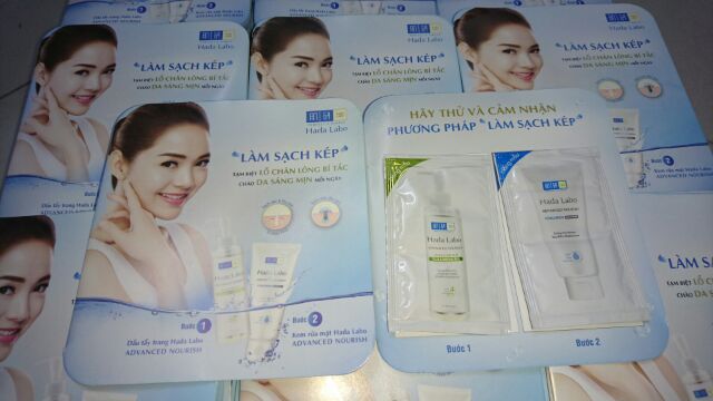 Dầu tẩy trang Hadalabo 4ml và sữa rửa mặt 3g | BigBuy360 - bigbuy360.vn