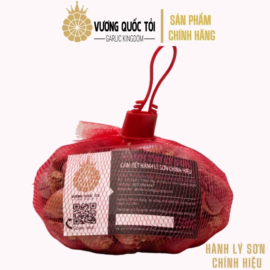 Hành tím Lý Sơn - Vương Quốc Tỏi - Túi lưới 500g - Thơm ngon, đặc biệt