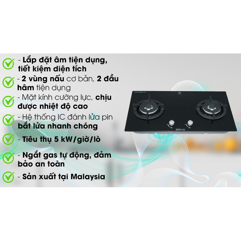 Bếp ga âm Electrolux EGT7627CK