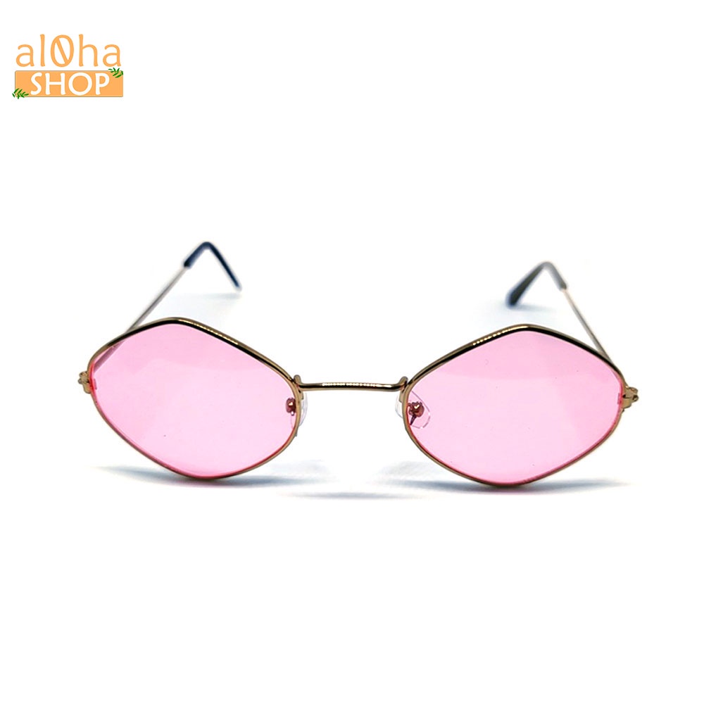Mắt kính Ulzzang thời trang gọng sắt hình thoi K203 unisex nam nữ phong cách Hàn - al0ha Shop