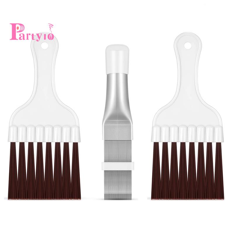 [In Stock]3 Pieces Air Conditioner Condenser Fin Comb, Fin Cleaning Brush Air Conditioner Fin Cleaner Refrigerator Coil Cleaning Whisk Brush Metal Fin Evaporator Radiator Repair Tool