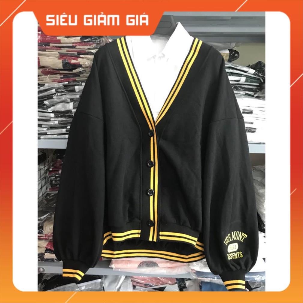 Áo CARDIGAN ĐEN THÊU TAY