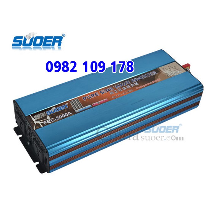 Bộ chuyển điện sin chuẩn 3000w 12v lên 220v 3000w suoer FPC-3000A