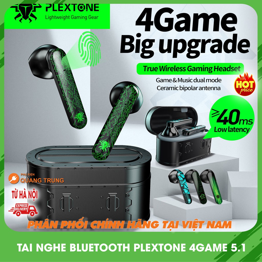 Tai nghe bluetooth plextone 4game phiên bản 2021,độ trễ 40ms,bluetooth 5.1 chơi game cực tốt