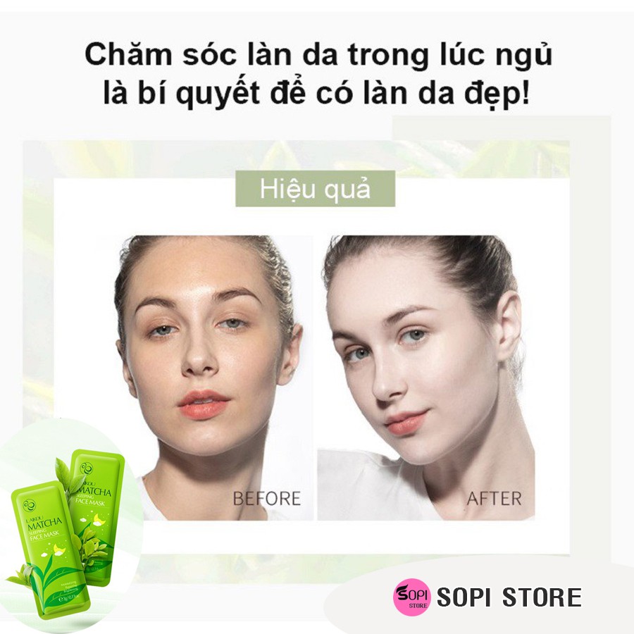 Mặt nạ ngủ LAIKOU dưỡng ẩm làm sáng da, chống lão hóa, giảm mụn và ngăn bã nhờn - Sopi Store