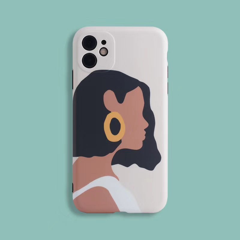 ■ Ốp iphone Phụ kiện điện thoại lưng Cold wind art student portrait oil painting 11 mobile phone case iPhoneXr retro 7/8plus/Xsmax/se | BigBuy360 - bigbuy360.vn