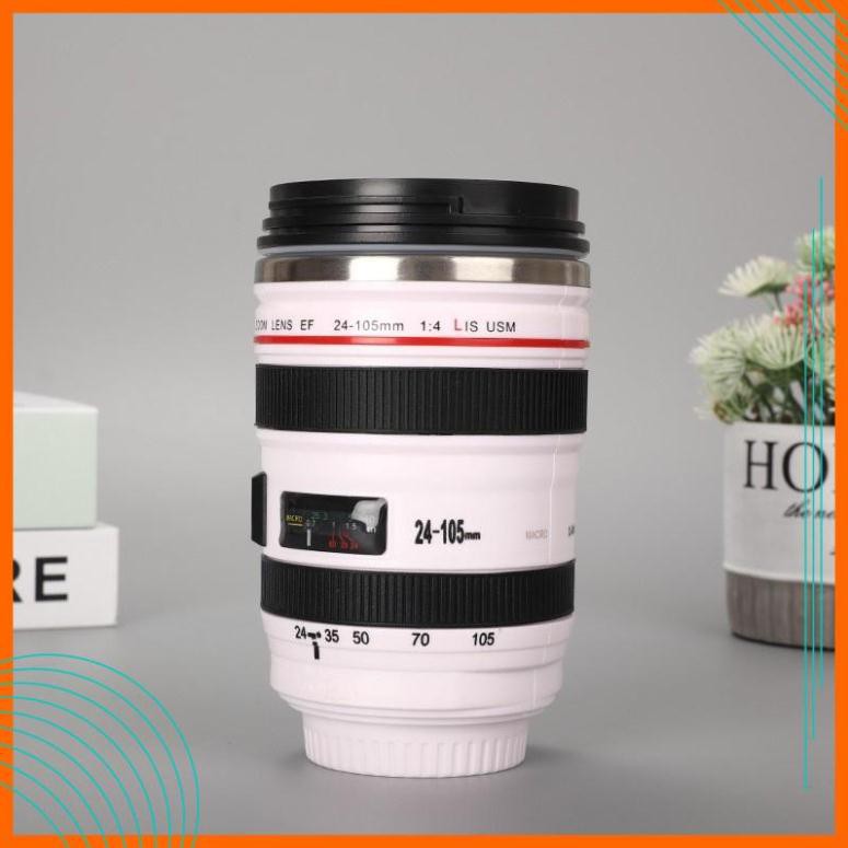 Ly Giữ Nhiệt CaFe - Cốc Giữ Nhiệt CaFe Tự Động Khuấy Hình Ống Kính Lens Máy Ảnh