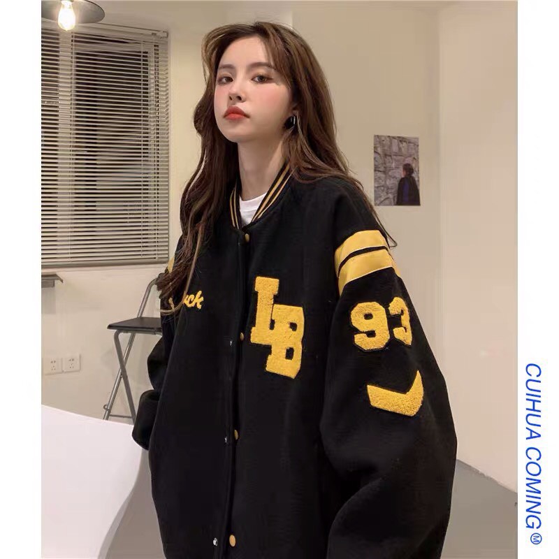 Áo khoác nỉ bomber nam nữ ,Áo sweater hoodie nam nữ cúc bấm LB 93 from rộng unisex | BigBuy360 - bigbuy360.vn