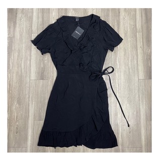 ĐẦM WRAP BÈO CỘT NƠ HÔNG F21 (CÓ BIG SIZE)