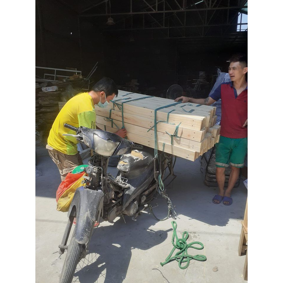 10 thanh pallet gỗ thông dài 60cm và 80cm Diy - Nan pallet đã bào 4 mặt, ken về 1 khổ HP Decor