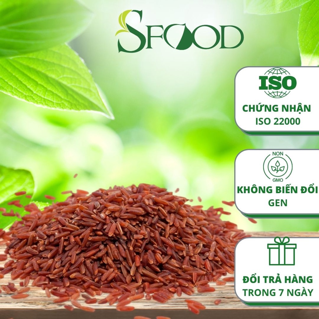 Gạo lứt huyết rồng SFOOD 1kg, gạo lứt huyết rồng giảm cân