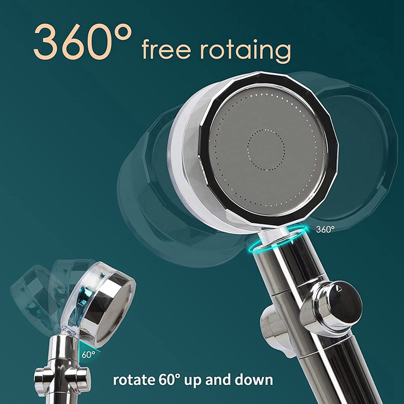 Đầu Vòi Hoa Sen Áp Suất Cao Với 3 Bộ Lọc Tiện Dụng