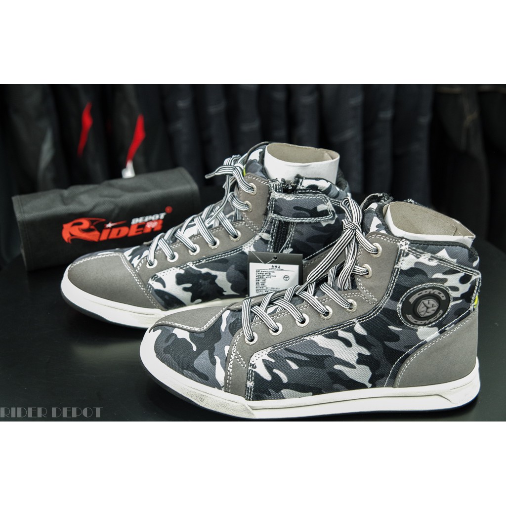 GIÀY MOTOR SCOYCO-MT016-GREY / CAMO (Non Alpinestars, Dainese, TCX , SIDI, Gaerne, Klim, Revit )