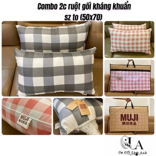 COMBO 2 CHIẾC RUỘT GỐI KHÁNG KHUẨN SZ TO (50X70)-HÀNG NHẬP KHẨU