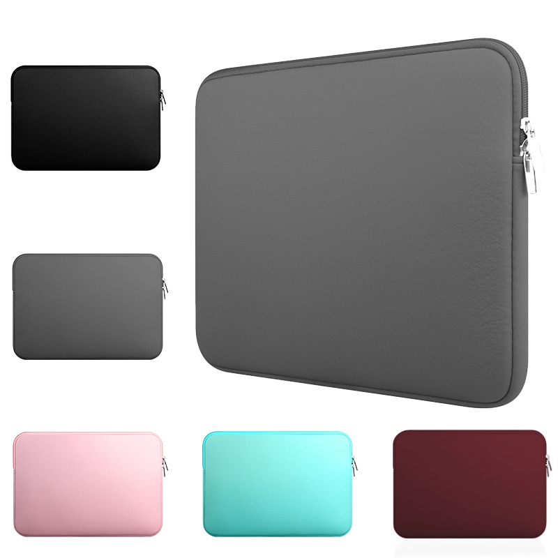 Túi Đựng Laptop Mềm Có Khóa Kéo Cho Macbook Air Pro 11 12 13 14 15 15.6 inch