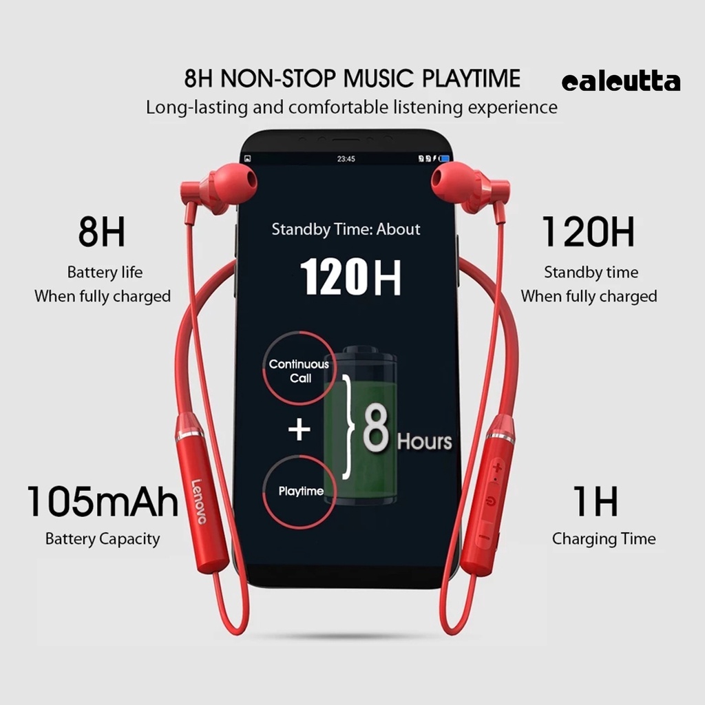 Tai Nghe Thể Thao Không Dây Thông Minh Chống Ồn IPX5 Bluetooth 5.0 Có Độ Trung Thực Cao Lenovo HE05