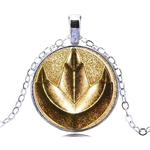 Green Power Ranger Pendant Necklace Mighty Morphin Power Rangers Pendant Glass Necklace