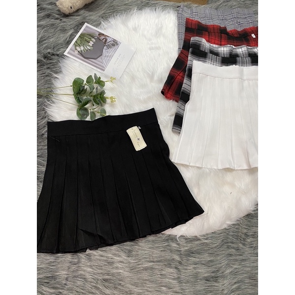 [Ảnh thật] Chân váy tennis ngắn xếp ly có lót trong phong cách hàn quốc siêu xinh xắn, chân váy xếp ly ulzzang đẹp | BigBuy360 - bigbuy360.vn