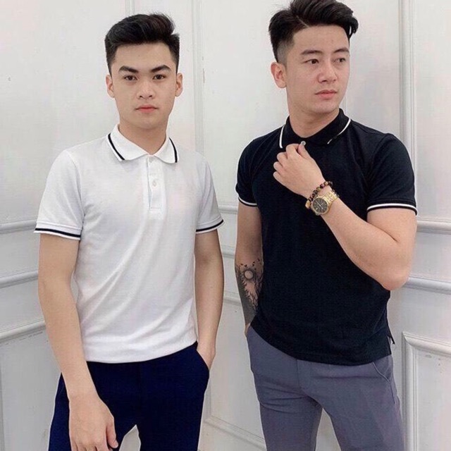 [FREESHIP 50K] Áo phông nam ngắn tay cổ bẻ phối viền chất cá sấu mềm mịn thấm hút mồ hôi - AP002 | BigBuy360 - bigbuy360.vn