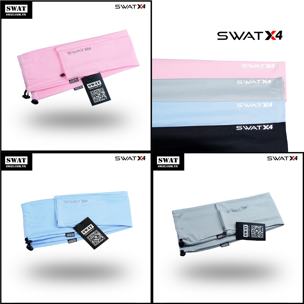 'MẪU MỚI' Bộ 2 ống tay/găng tay chống nắng SWAT X4 xỏ ngón - chống tia UV 50+ được chọn màu