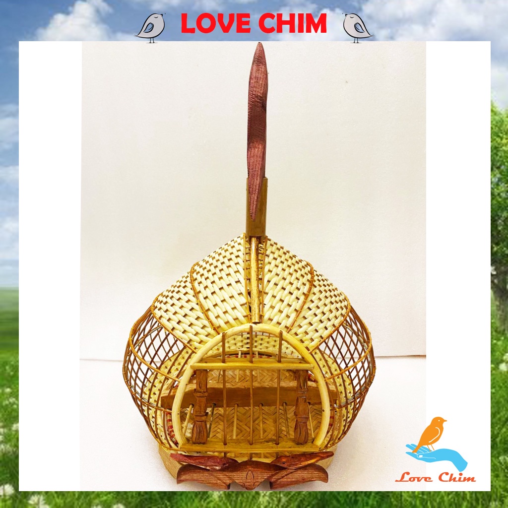 Lồng cu gáy LOVE CHIM, Lồng chim cu gáy quả đào đẹp cao cấp