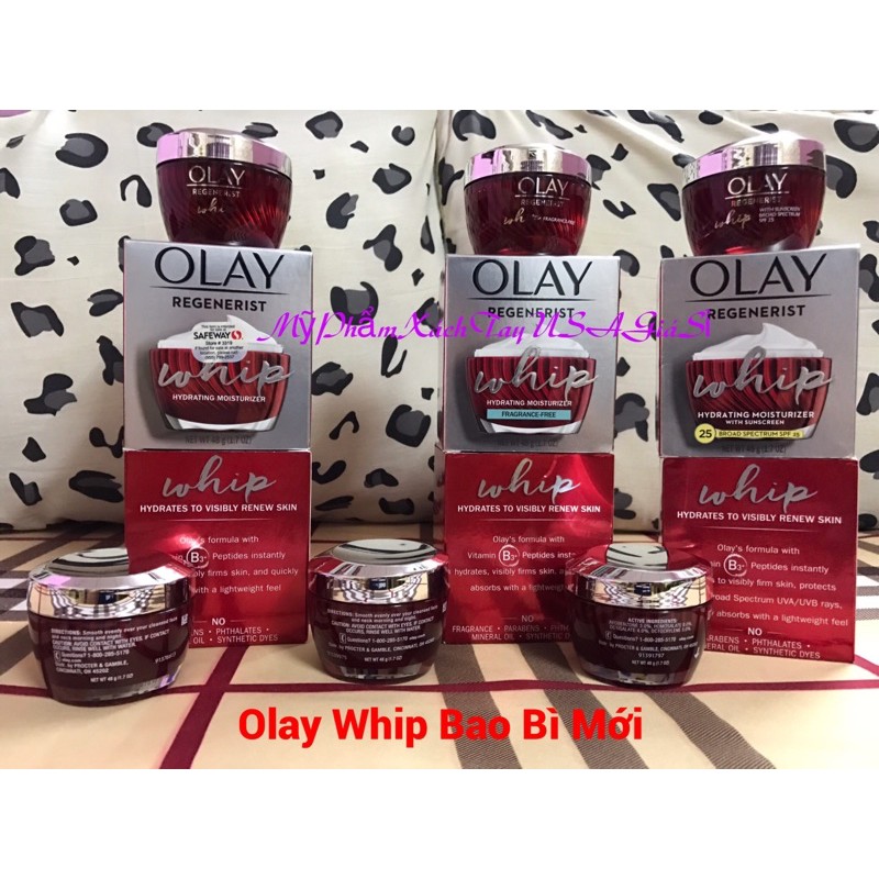 Kem dưỡng da chống lão hóa Olay Regenerist Whip SPF25 Hàng Nhập USA