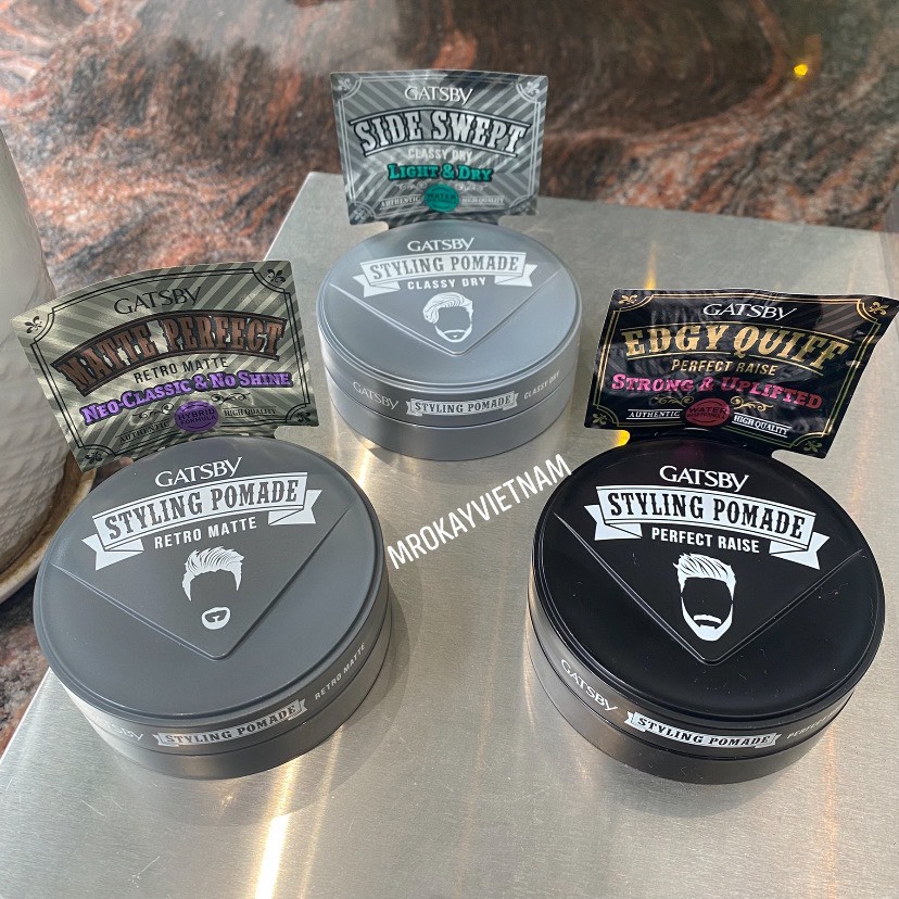 Pomade gốc nước Gatsby tạo kiểu tóc đa dạng giữ nếp ngày dài hương thơm nức mũi dễ gội sạch hạn chế bết dính