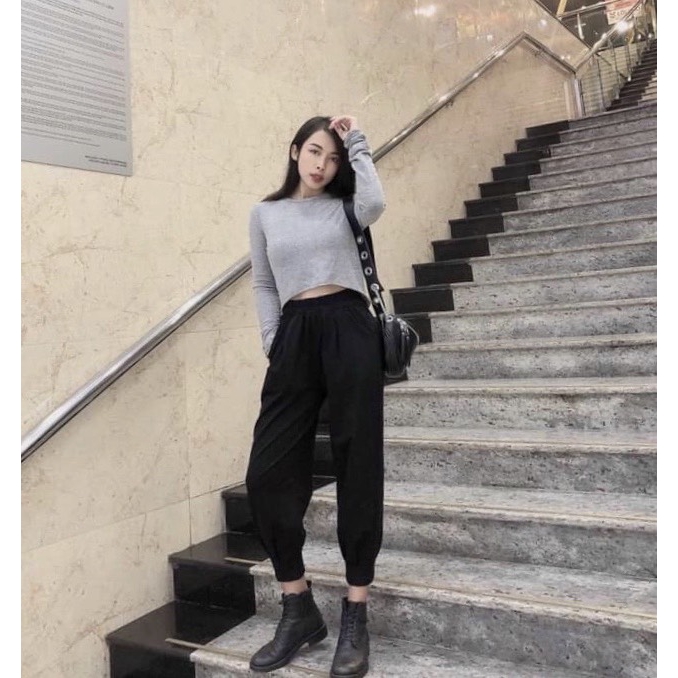 Quần Jogger Nỉ Trơn 2 Màu Unisex Q457