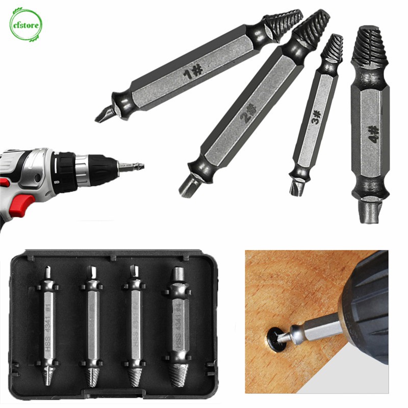 Bộ dụng cụ mũi khoan hai đầu dùng để tháo dỡ bu lông ốc vít bị hư hại