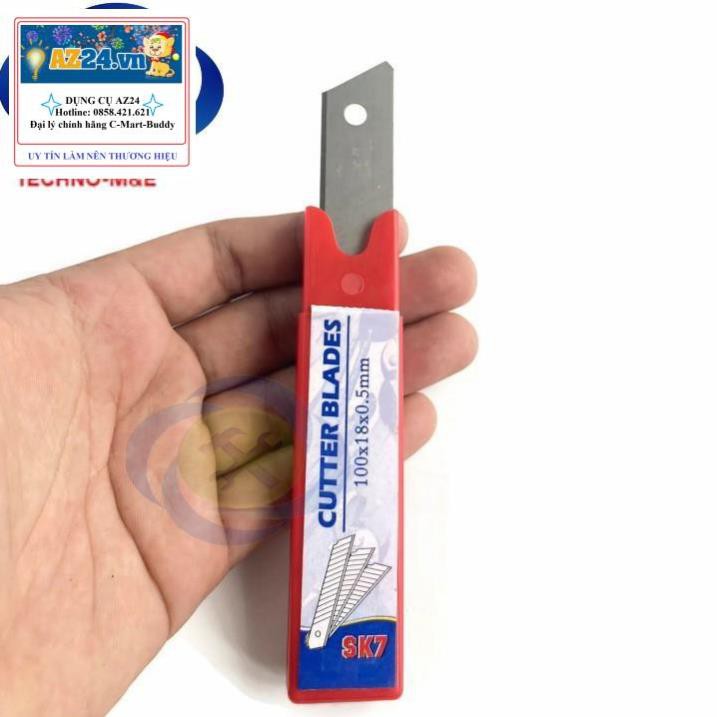 Lưỡi dao rọc giấy C-Mart A0041B 14 rãnh 10 lưỡi/hộp 100 X 18 X 0.5mm RẺ NHÂT THỊ TRƯỜNG  RẺ NHẤT THỊ TRƯỜNG
