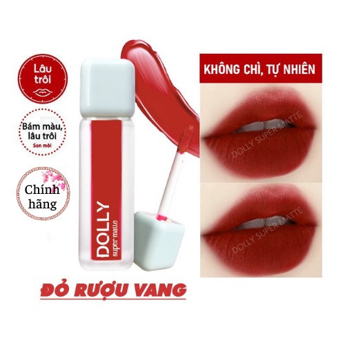 Son kem lì Dolly Super matte, không chì lâu trôi