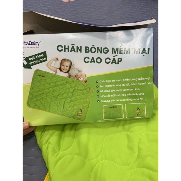 Chăn trần bông mềm cho bé, đắp 4 mùa kích thước 75x90cm quà tặng của Ditadairy