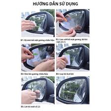 Bộ 2 Miếng dán chống đọng nước gương chiếu hậu xe ô tô